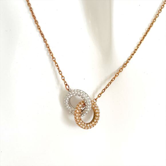 Swarovski Gold and Silver Interlocking Necklace - Picture 9 of 10